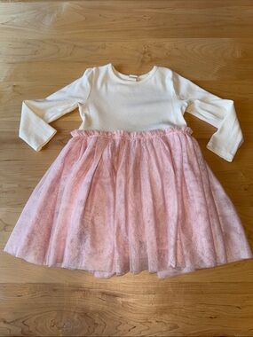 Nordstrom Tucker & Tate Girls Princess Dress with Pink Glitter Tulle Skirt ✨
